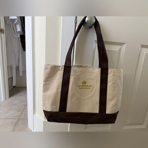 Galt House Louisville Kentucky Derby Cream and Brown Canvas Tote NWOT